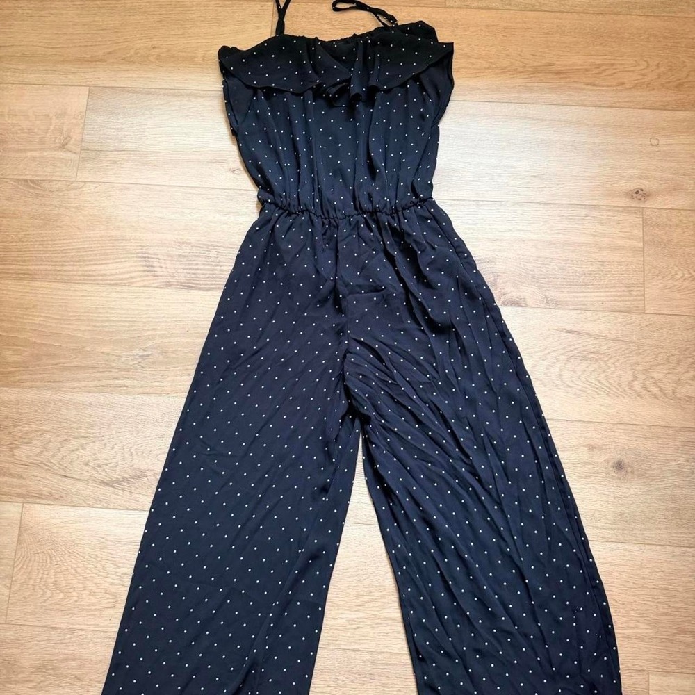 Tommy Hilfiger navy blue jumpsuit with white polka dots size 2